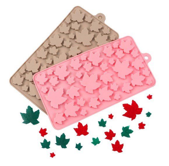 Khuôn silicon nhiều lá phong lớn nhỏ có gân 1cm - 3.5cm ( SM1616 )