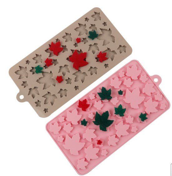 Khuôn silicon nhiều lá phong lớn nhỏ có gân 1cm - 3.5cm ( SM1616 )