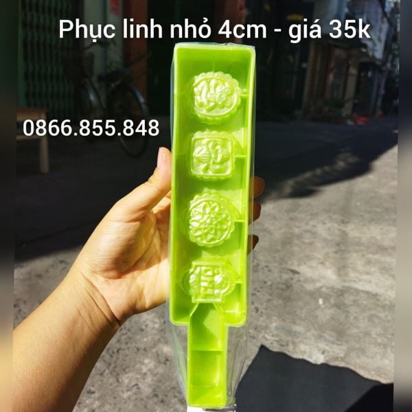 Khuôn nhựa gõ bánh phục linh , bột linh Ngọc Lan size nhỏ 4cm ( SM1646 )