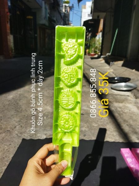 Khuôn nhựa gõ bánh phục linh , bột linh Ngọc Lan size trung 4,5cm ( SM1647 )