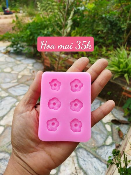 Khuôn silicon 6 hoa mai 1,9cm ( SM1706 )