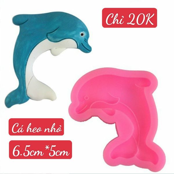 Khuôn silicon cá heo nhỏ 6,5cm ( SM1719 ) mẫu 2024