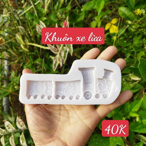 Khuôn silicon xe lửa 11,5cm*4cm ( SM1724 ) mẫu 2024