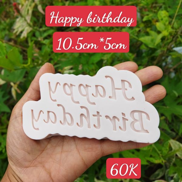 Khuôn silicon 4d : Khuôn Chữ Happy Birthday Nét Nghiêng ( TC1387 )