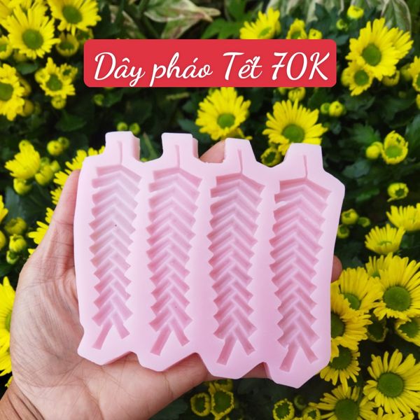Khuôn silicon 4 dây pháo Tết ( SM1741 )
