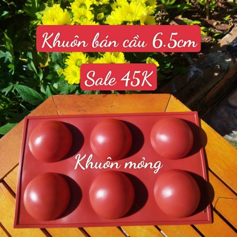 Khuôn silicon nướng bánh 6 bán cầu 6,6cm ( TC869 )