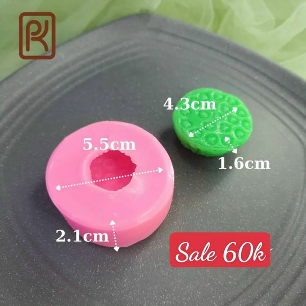 Bộ 3 khuôn silicon gương sen + lá sen tròn + lá sen cuốn ( SM1019 ) có bán lẻ từng món