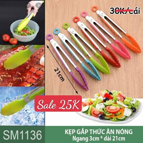 Cây gắp nóng thức ăn dài 21cm ( SM1136 )
