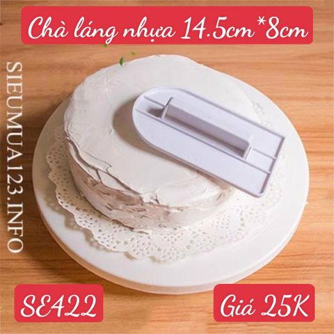 Dụng cụ chà láng bánh kem bằng nhựa có quai cầm ( SE422 ) dày đẹp