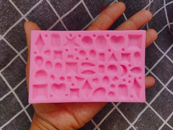 Khuôn silicon kim cương đá quý đủ loại nhỏ 0,5cm-2cm ( SE341 )