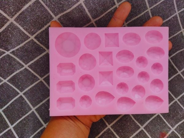 Khuôn silicon kim cương đá quý 1,4cm-3cm ( TC1190 )