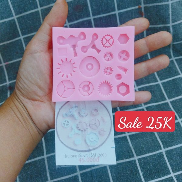 Khuôn silicon fondant bulong ốc vít 0,6cm-3cm ( SM1260 )