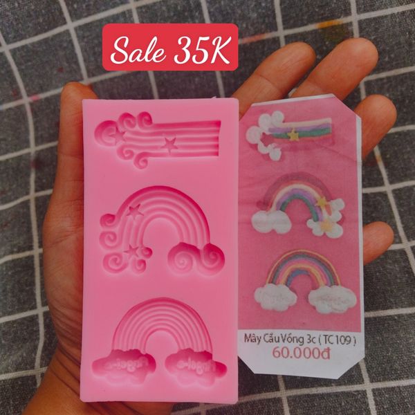 Khuôn silicon làm rau câu 3 cầu vồng 4,5cm ( TC109 )