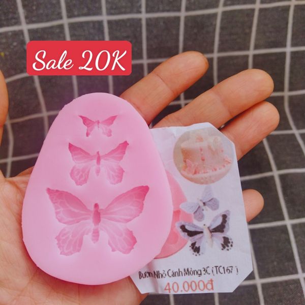 Khuôn silicon 3 con bướm nhỏ 1,7cm-4cm ( TC167 )