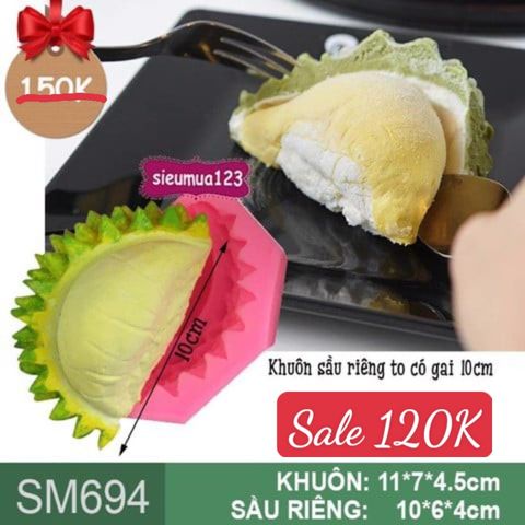 Khuôn silicon múi sầu riêng 10cm ( SM694 )
