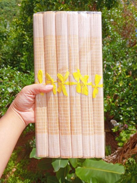 Bộ 6 mành tre trải bàn ăn, cuộn sushi 30cm*37cm ( SM1757 )