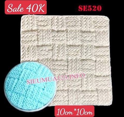 Khuôn silicon fondant ép vân đan len ( SE520 )