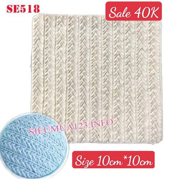 Khuôn silicon fondant ép vân đan len nhọn ( SE518 )