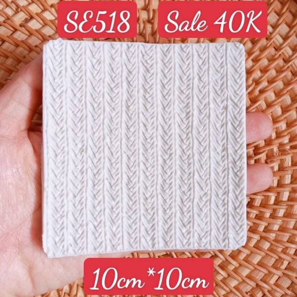 Khuôn silicon fondant ép vân đan len nhọn ( SE518 )