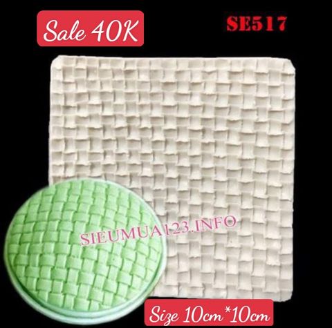 Khuôn silicon fondant ép vân đan mành tre ( SE517 )