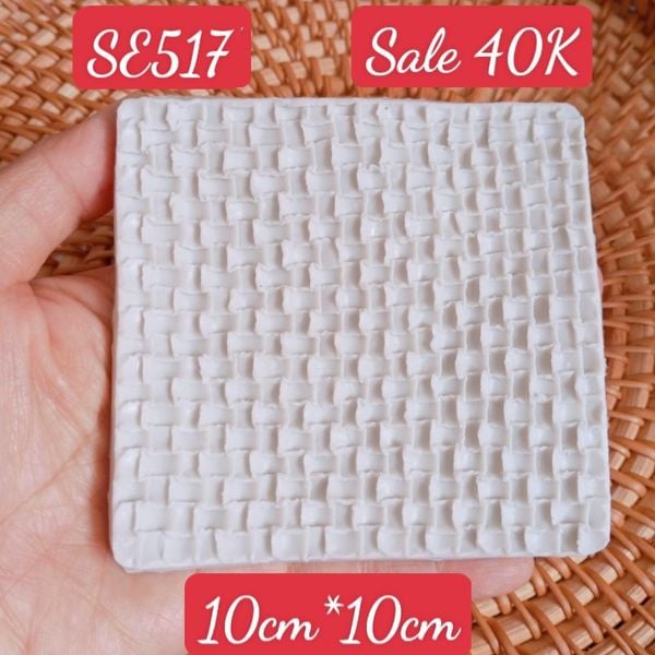 Khuôn silicon fondant ép vân đan mành tre ( SE517 )