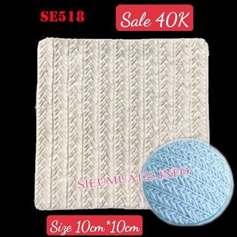 Khuôn silicon fondant ép vân đan len nhọn ( SE518 )