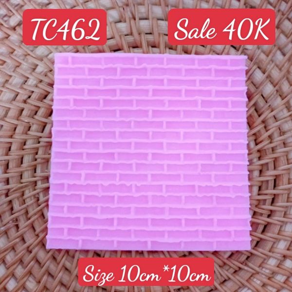 Khuôn silicon fondant ép vân gạch 10cm*10cm ( TC462 ) CÒN 1 CÁI