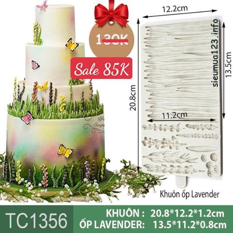 Khuôn Fondant Ốp Viền Hoa Lavender 13,5cm ( TC1356 )