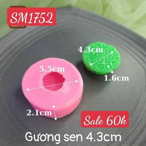 Khuôn silicon gương sen 4,3cm ( SM1752 )