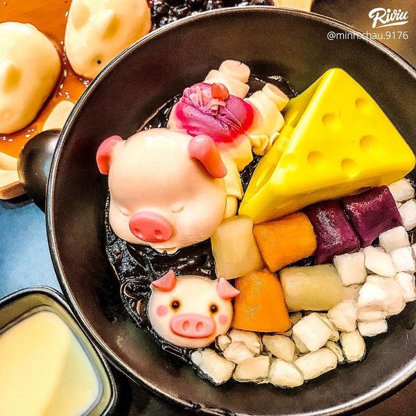 Khuôn silicon trà sữa 16 mặt heo 3.3cm ( TC458 )