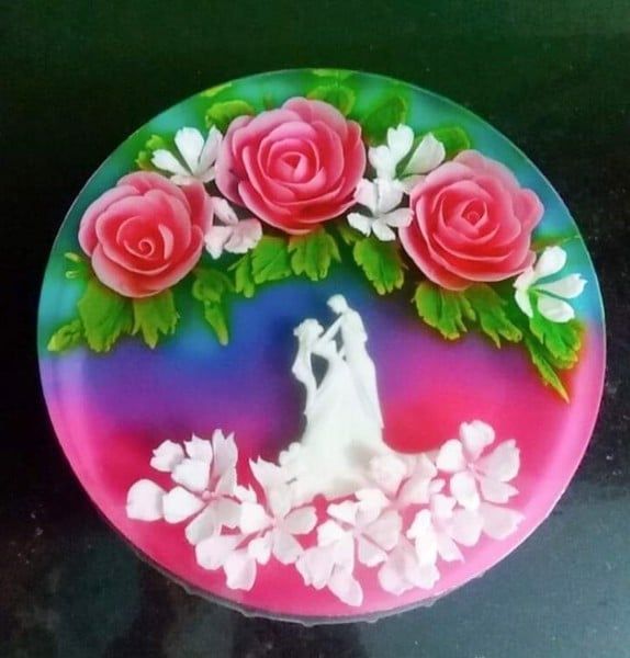 Khuôn silicon cô dâu chú rể 9cm nét mỏng ( TC1222 )