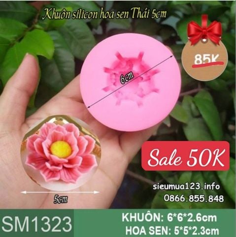 Khuôn silicon hoa sen Thái 5cm ( SM1323 )