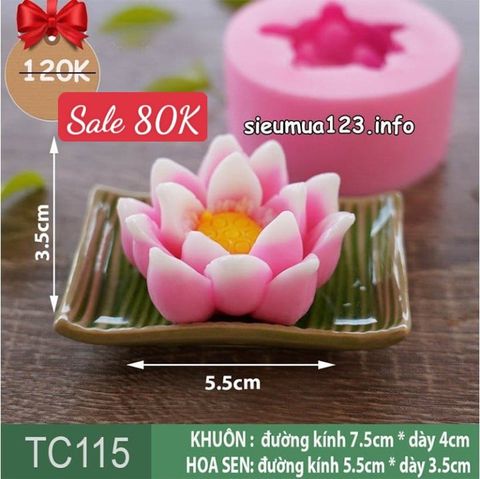 Khuôn silicon hoa sen 2 tầng 5,5cm ( TC115 )