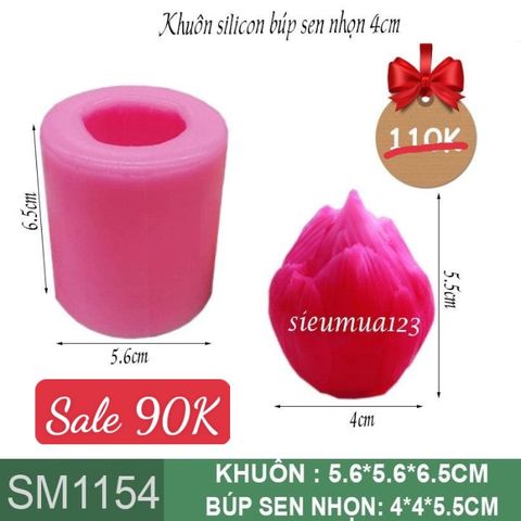 Khuôn silicon làm rau câu búp sen nhọn 5,5cm ( SM1154 )