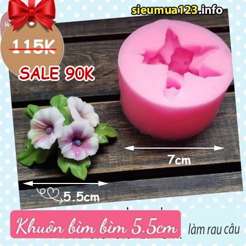 Khuôn silicon chùm hoa bìm bìm 5,5cm ( SM142 )
