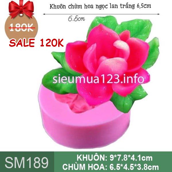 Khuôn silicon chùm hoa ngọc lan trắng 6,5cm ( SM189 )