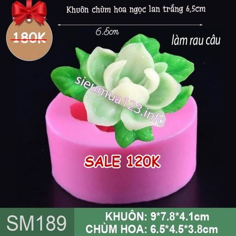 Khuôn silicon chùm hoa ngọc lan trắng 6,5cm ( SM189 )