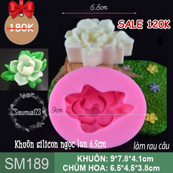 Khuôn silicon chùm hoa ngọc lan trắng 6,5cm ( SM189 )