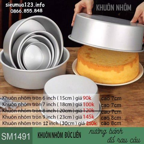 Khuôn nhôm đúc liền cao cấp hình tròn ( SM1491 )