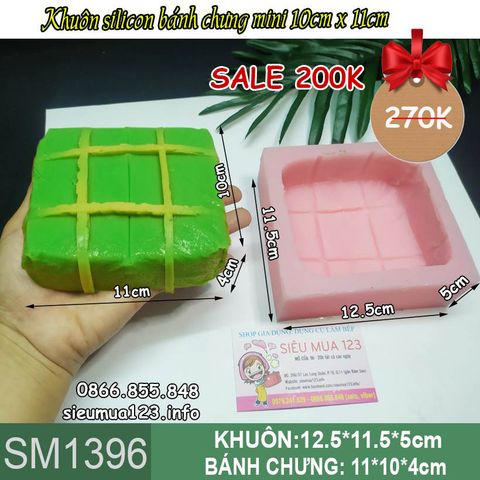Khuôn silicon bánh chưng mini dài 10cm x 11cm ( SM1396 )