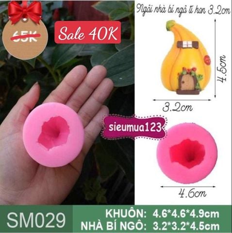 Khuôn silicon làm rau câu ngôi nhà bí ngô tí hon 4,5cm ( SM029 )