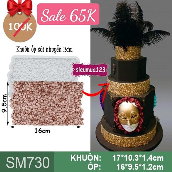 Khuôn silicon ốp viền sỏi nhuyễn 16cm ( SM730 )