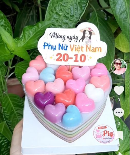 Khuôn silicon socola vỉ 15 trái tim lỗ 3cm ( SC40 )