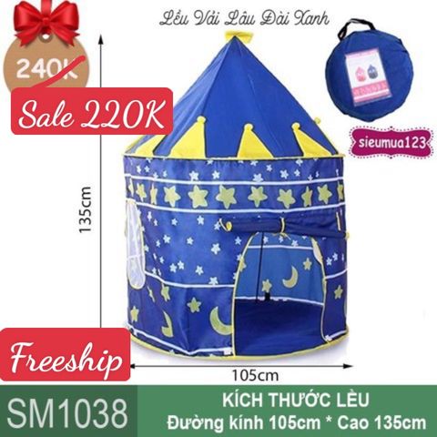 Lều Vải Lâu Đài Xanh ( SM1038 ) (Không Kèm Bóng)