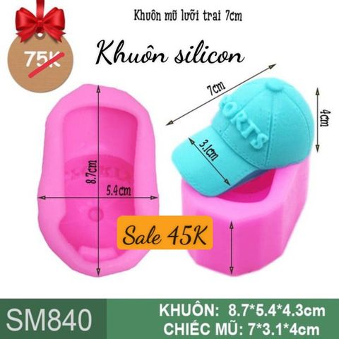 Khuôn silicon cái nón lưỡi trai 7cm ( SM840 )