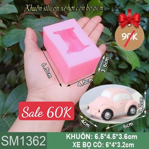 Khuôn silicon chiếc xe hơi ô tô con bọ 6cm ( SM1362 )