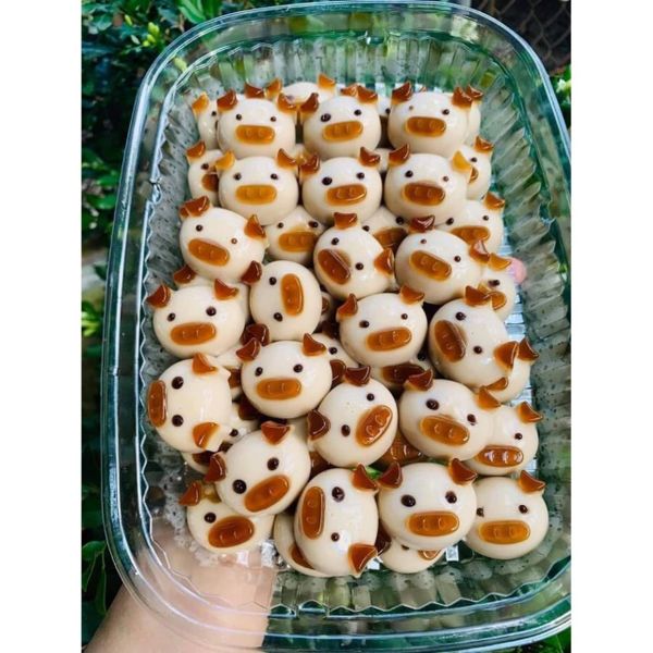 Khuôn silicon trà sữa 16 mặt heo 3.3cm ( TC458 )