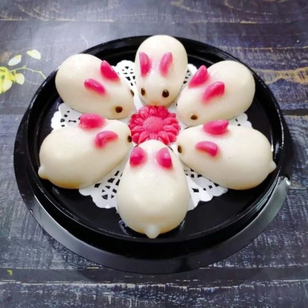 Khuôn silicon 6 con thỏ to 8cm làm tàu hũ trân châu ( SM483 ) có clip hướng dẫn