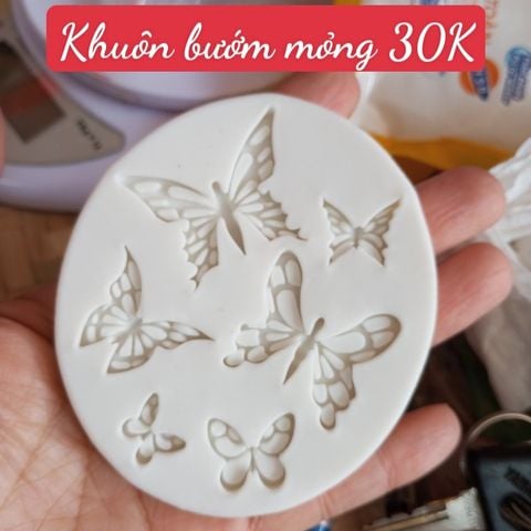 Khuôn silicon Fondant 6 Con bướm Cánh Mỏng ( TC216 )