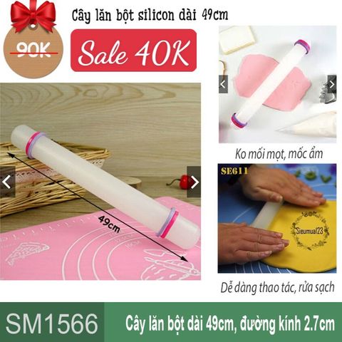 Cây lăn bột silicon dài 49cm ( SM1566 )